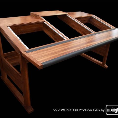 33U Solid Walnut Producer Desk by mixingtable