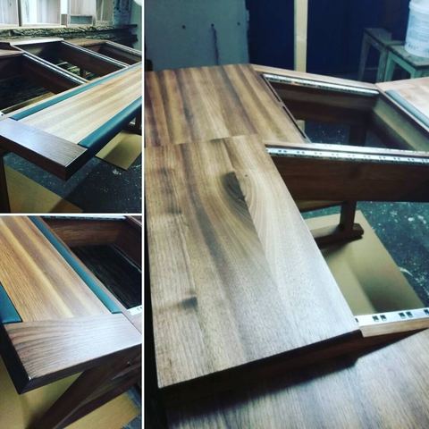 33U Solid Walnut Producer Desk by mixingtable. Details