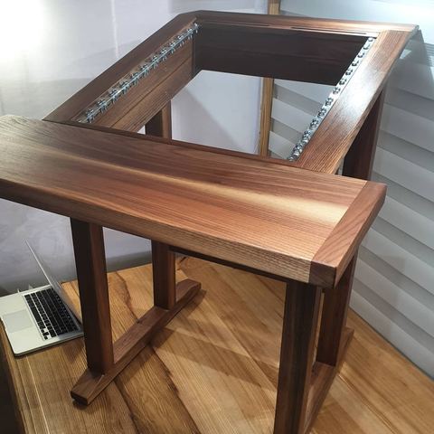 12U Walnut Producer Desk by mixingtable