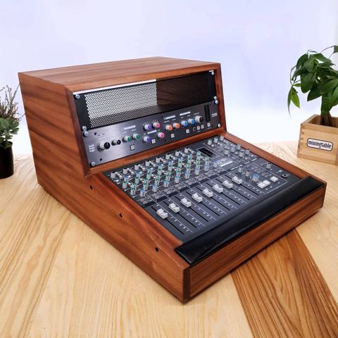 Solid Mahogany SSL X-Desk mini console by mixingtable