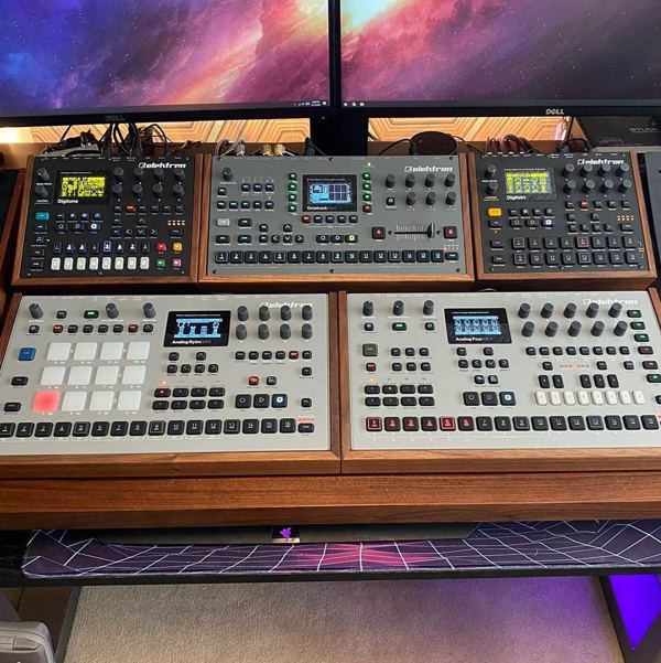 Walnut Elektron stands